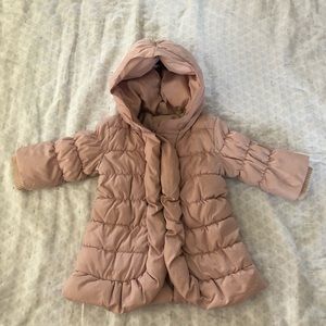 Gap Baby Girl Puffer Jacket Light Pink Size 6-9m